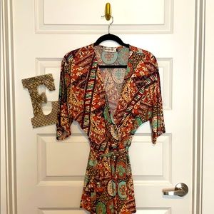 Veronica M Multi-Colored Romper (Gently Used)